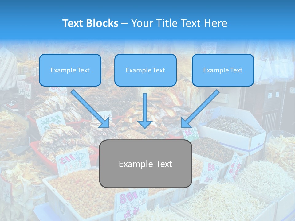 A Man Standing In Front Of A Store Filled With Lots Of Food PowerPoint Template