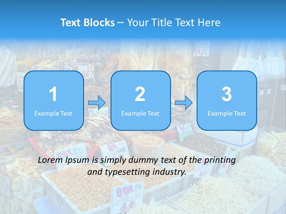 A Man Standing In Front Of A Store Filled With Lots Of Food PowerPoint Template