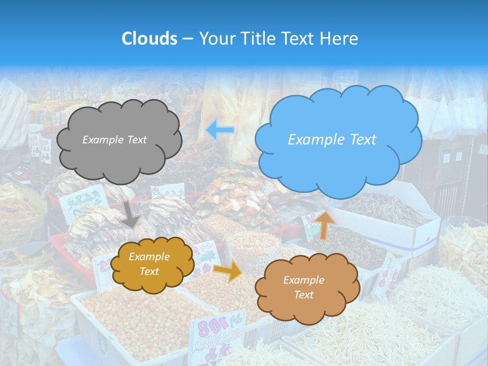 A Man Standing In Front Of A Store Filled With Lots Of Food PowerPoint Template