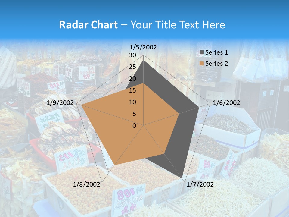 A Man Standing In Front Of A Store Filled With Lots Of Food PowerPoint Template