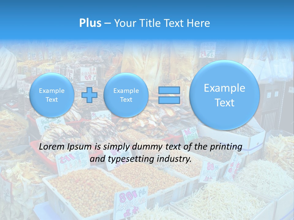 A Man Standing In Front Of A Store Filled With Lots Of Food PowerPoint Template