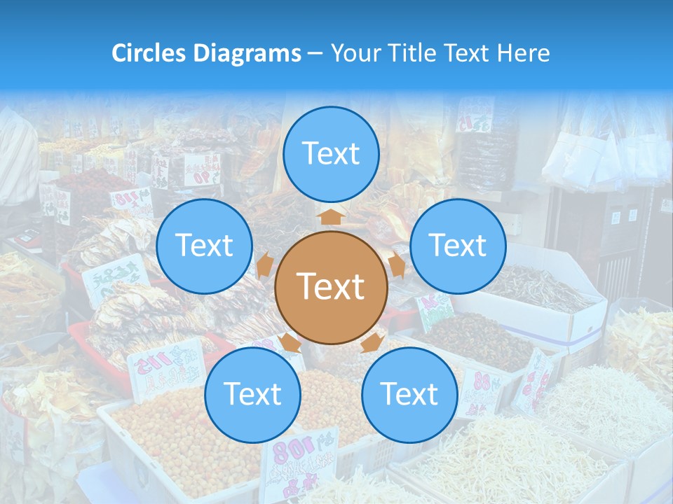 A Man Standing In Front Of A Store Filled With Lots Of Food PowerPoint Template