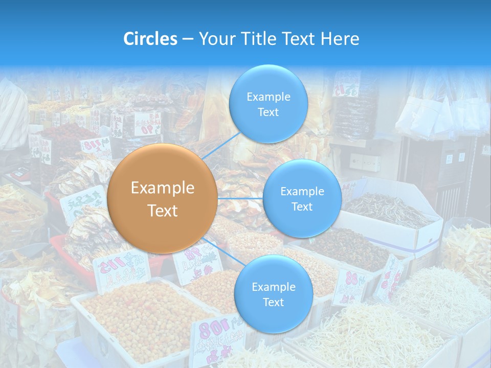 A Man Standing In Front Of A Store Filled With Lots Of Food PowerPoint Template