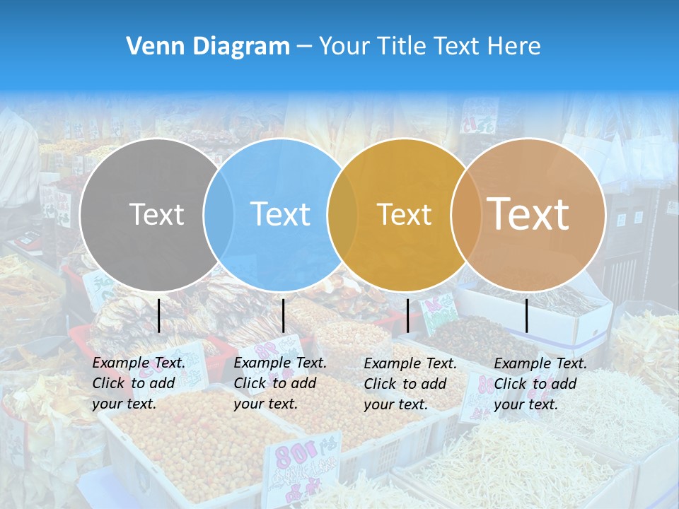 A Man Standing In Front Of A Store Filled With Lots Of Food PowerPoint Template