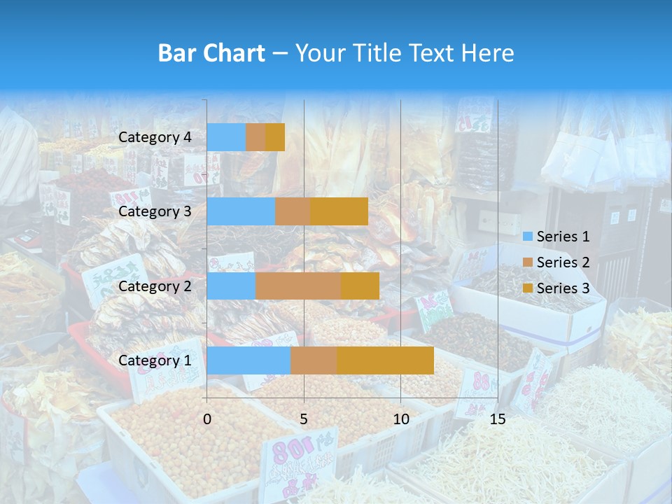 A Man Standing In Front Of A Store Filled With Lots Of Food PowerPoint Template