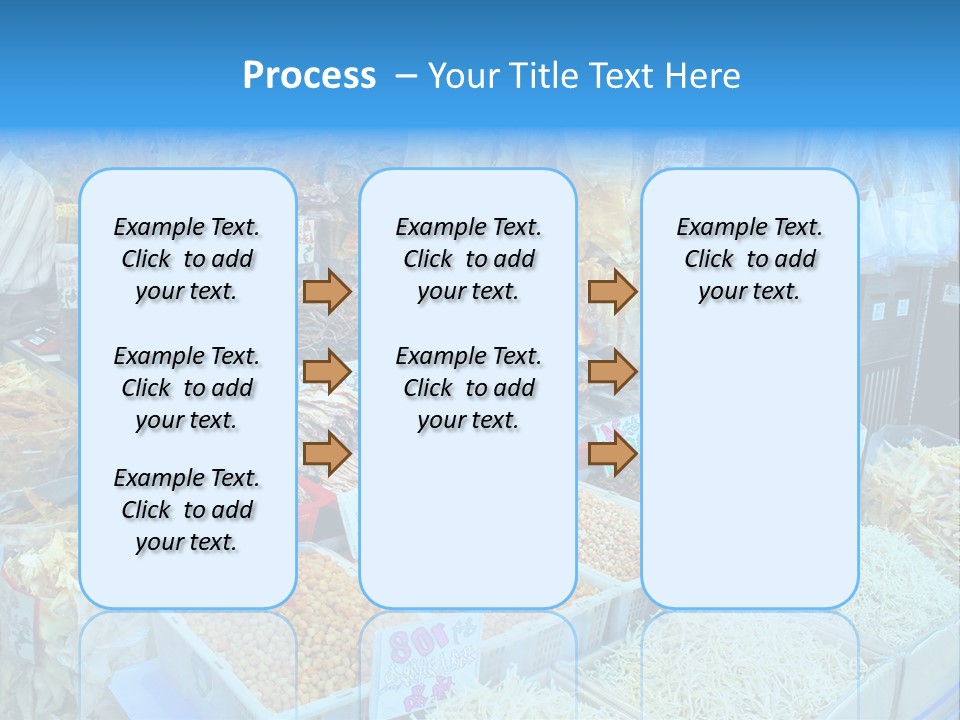 A Man Standing In Front Of A Store Filled With Lots Of Food PowerPoint Template