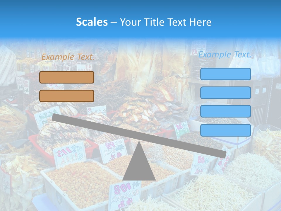 A Man Standing In Front Of A Store Filled With Lots Of Food PowerPoint Template