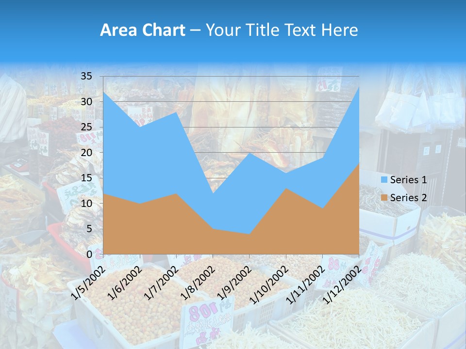 A Man Standing In Front Of A Store Filled With Lots Of Food PowerPoint Template