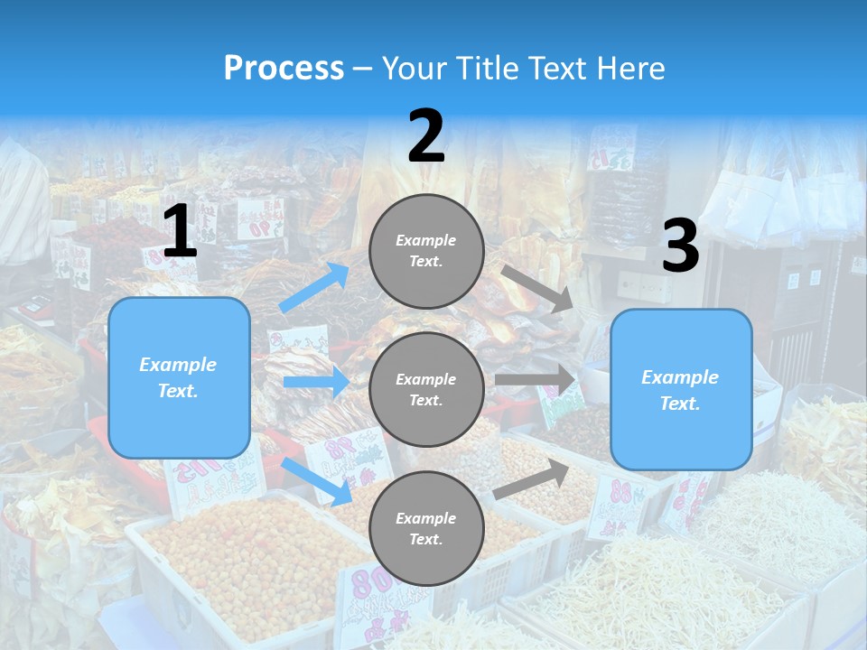 A Man Standing In Front Of A Store Filled With Lots Of Food PowerPoint Template