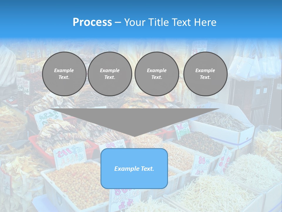 A Man Standing In Front Of A Store Filled With Lots Of Food PowerPoint Template