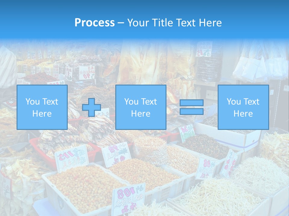 A Man Standing In Front Of A Store Filled With Lots Of Food PowerPoint Template