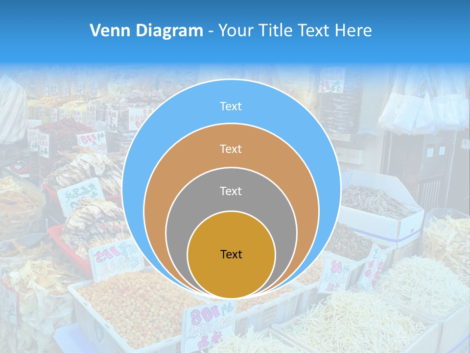 A Man Standing In Front Of A Store Filled With Lots Of Food PowerPoint Template