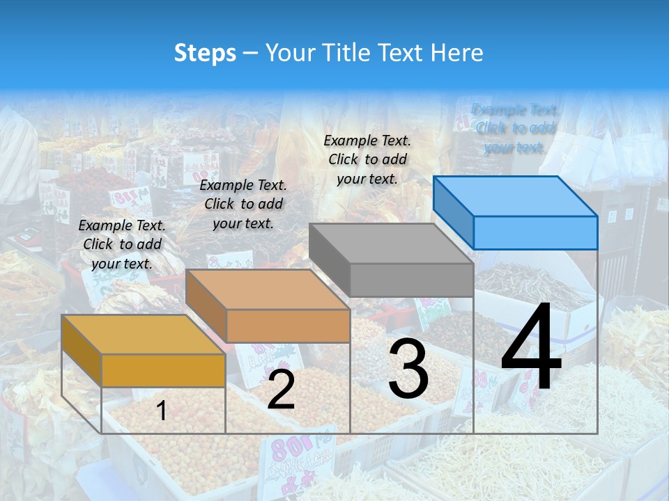 A Man Standing In Front Of A Store Filled With Lots Of Food PowerPoint Template