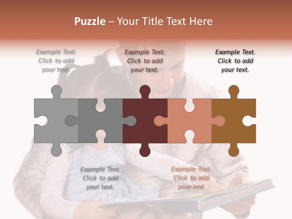 A Man Reading A Book To A Little Girl PowerPoint Template