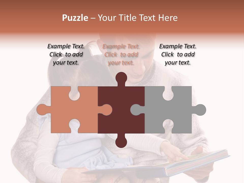 A Man Reading A Book To A Little Girl PowerPoint Template