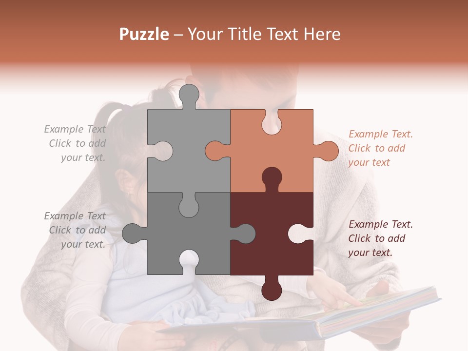 A Man Reading A Book To A Little Girl PowerPoint Template