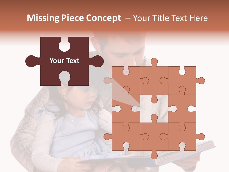 A Man Reading A Book To A Little Girl PowerPoint Template