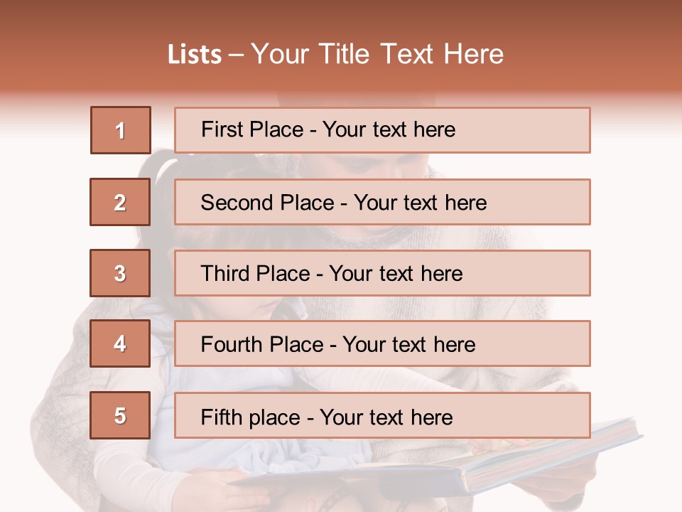 A Man Reading A Book To A Little Girl PowerPoint Template