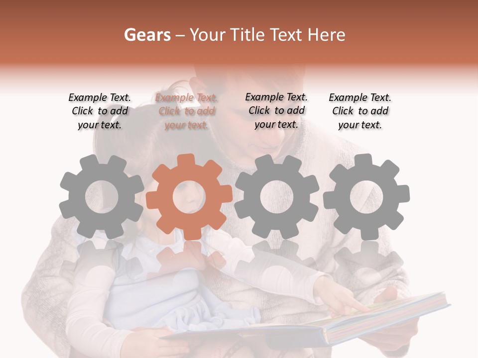 A Man Reading A Book To A Little Girl PowerPoint Template