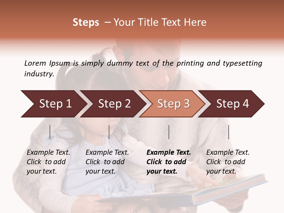 A Man Reading A Book To A Little Girl PowerPoint Template