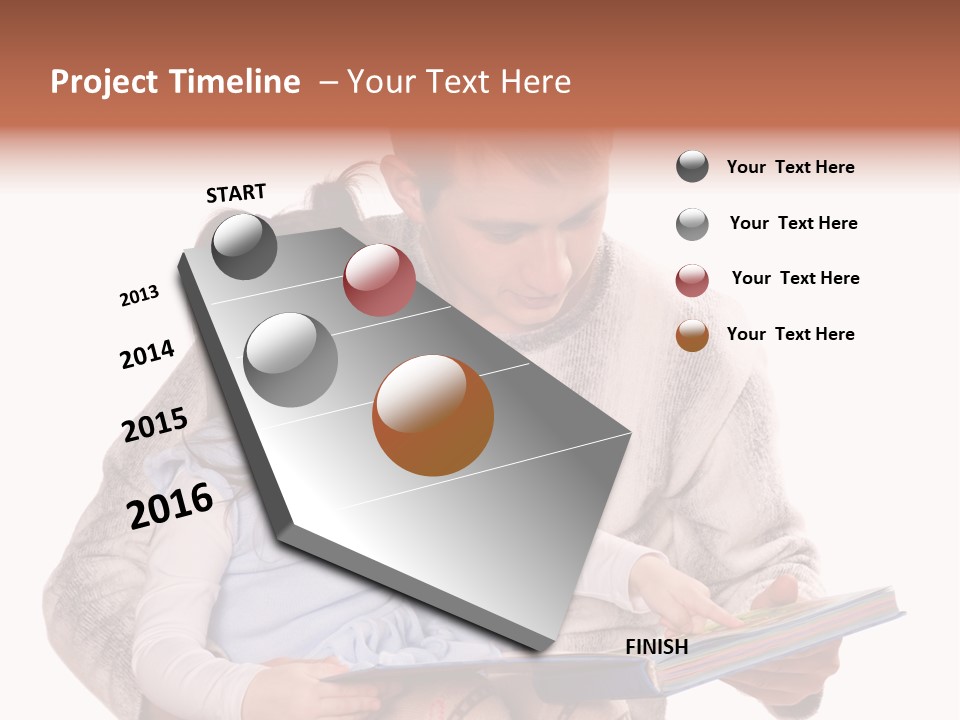 A Man Reading A Book To A Little Girl PowerPoint Template