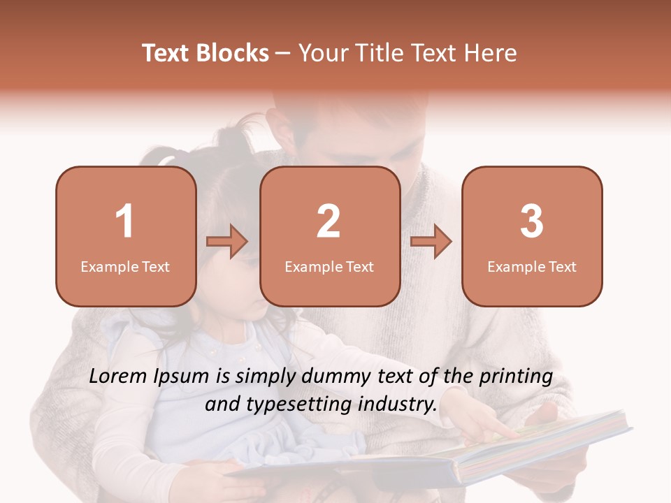 A Man Reading A Book To A Little Girl PowerPoint Template