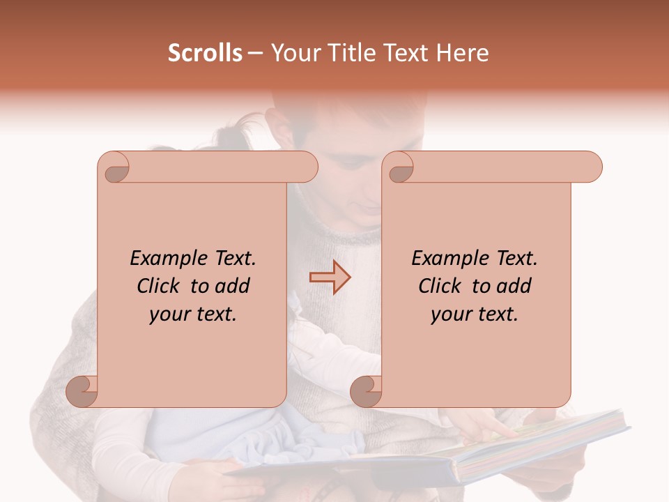 A Man Reading A Book To A Little Girl PowerPoint Template