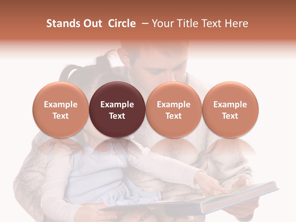 A Man Reading A Book To A Little Girl PowerPoint Template