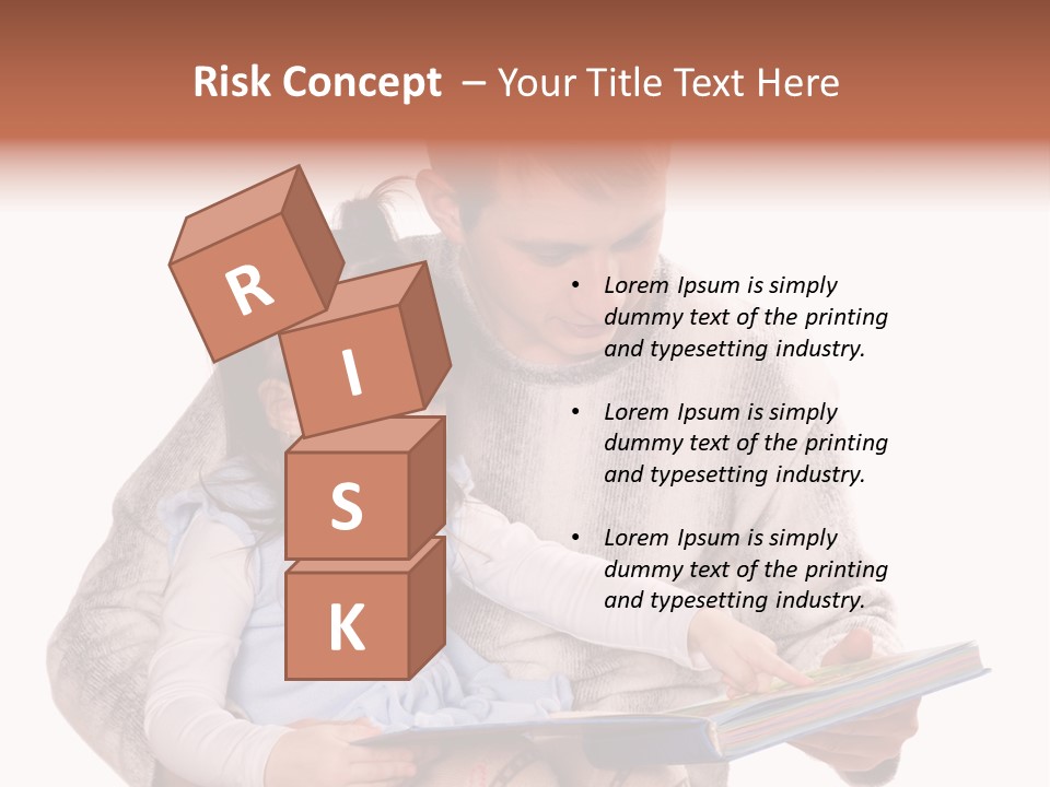 A Man Reading A Book To A Little Girl PowerPoint Template