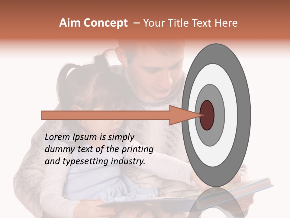 A Man Reading A Book To A Little Girl PowerPoint Template