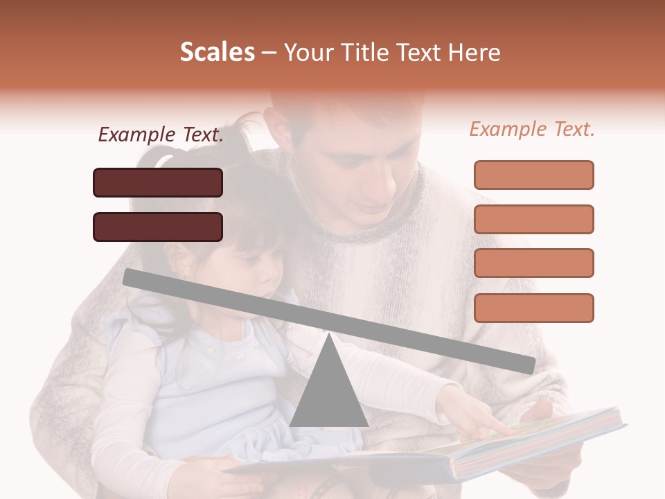 A Man Reading A Book To A Little Girl PowerPoint Template