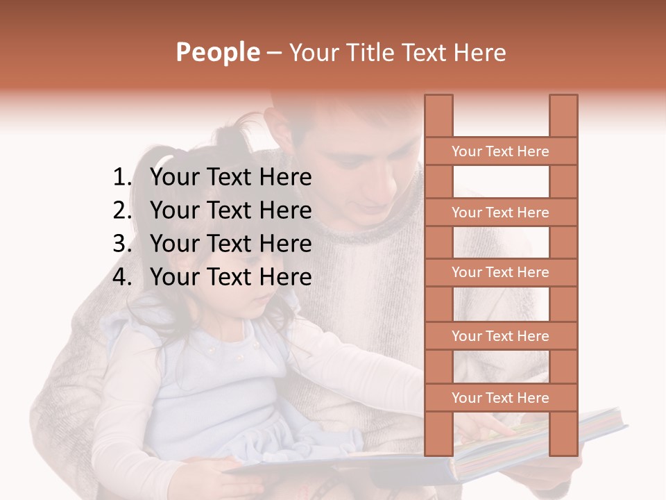 A Man Reading A Book To A Little Girl PowerPoint Template