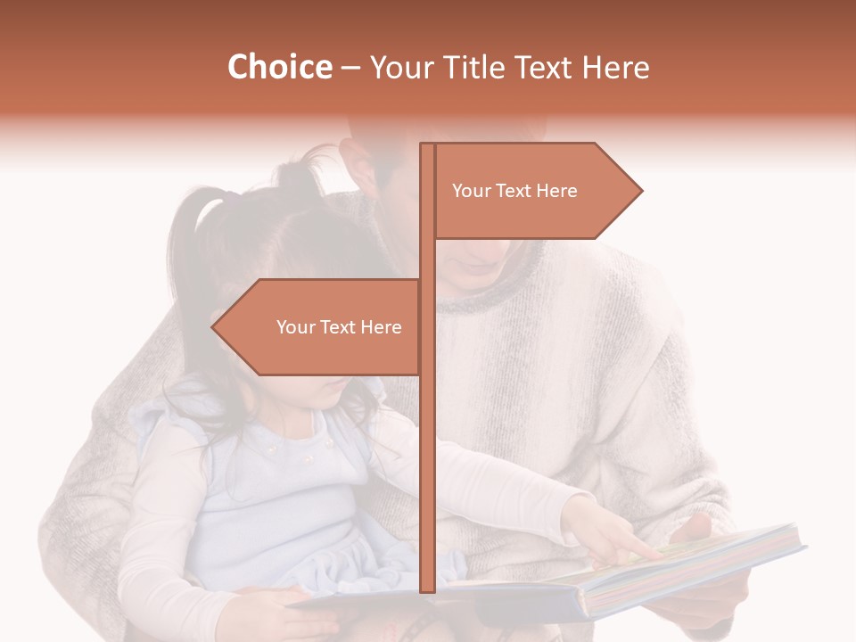 A Man Reading A Book To A Little Girl PowerPoint Template