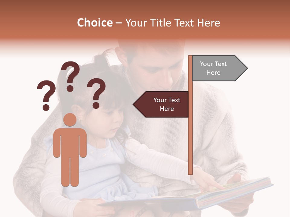 A Man Reading A Book To A Little Girl PowerPoint Template