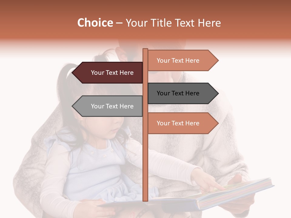A Man Reading A Book To A Little Girl PowerPoint Template