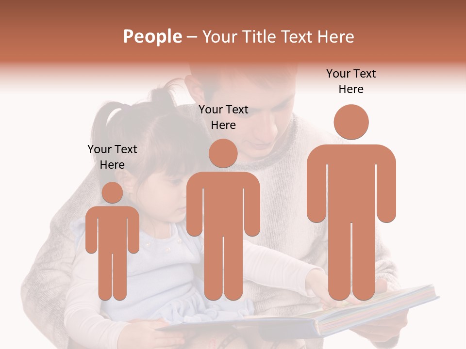 A Man Reading A Book To A Little Girl PowerPoint Template