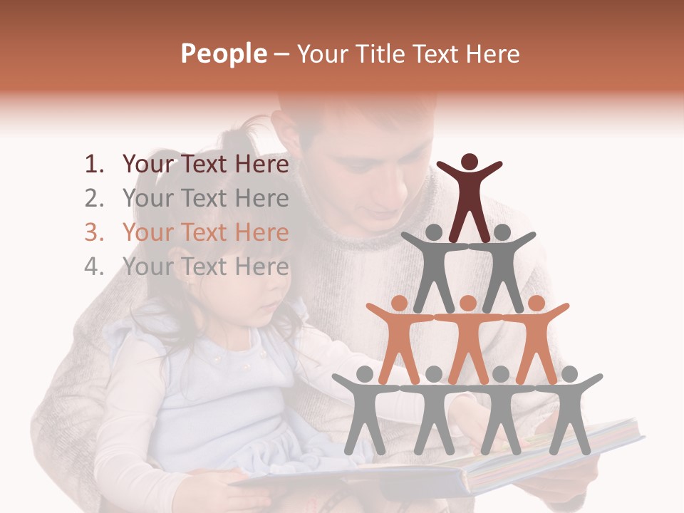 A Man Reading A Book To A Little Girl PowerPoint Template