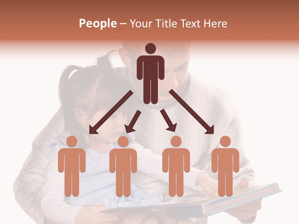 A Man Reading A Book To A Little Girl PowerPoint Template