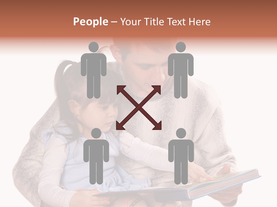 A Man Reading A Book To A Little Girl PowerPoint Template