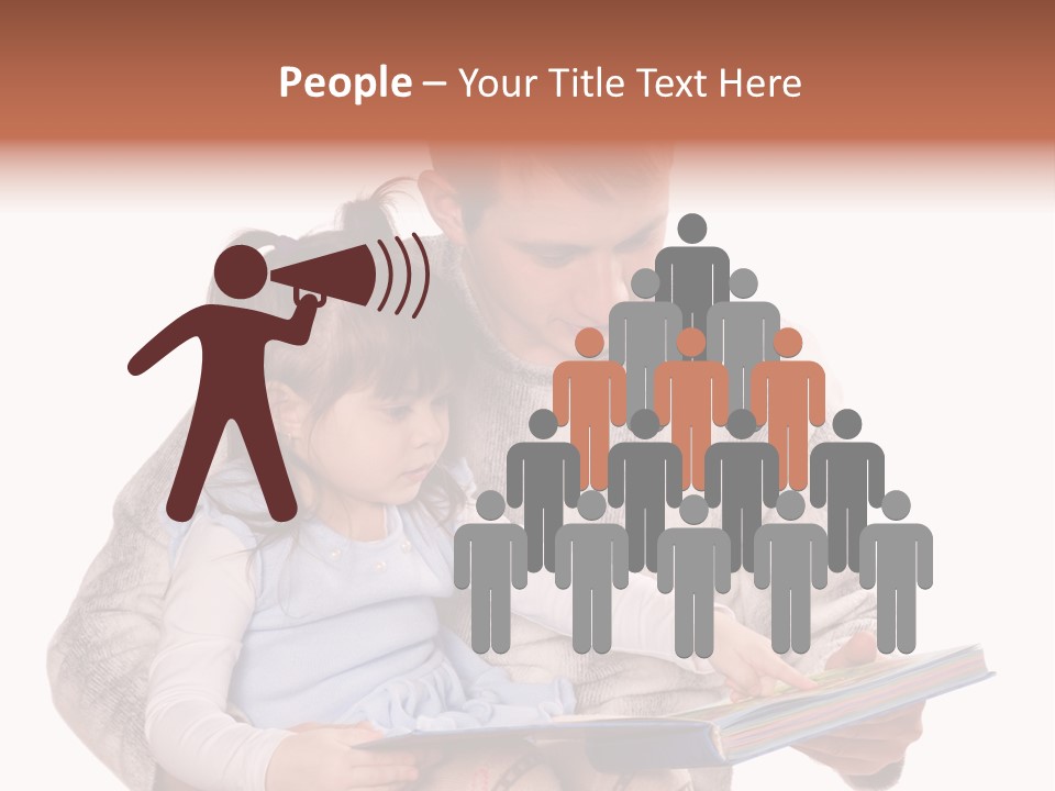 A Man Reading A Book To A Little Girl PowerPoint Template