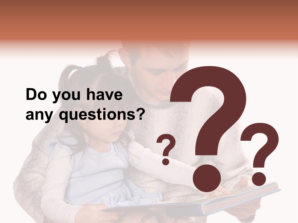 A Man Reading A Book To A Little Girl PowerPoint Template