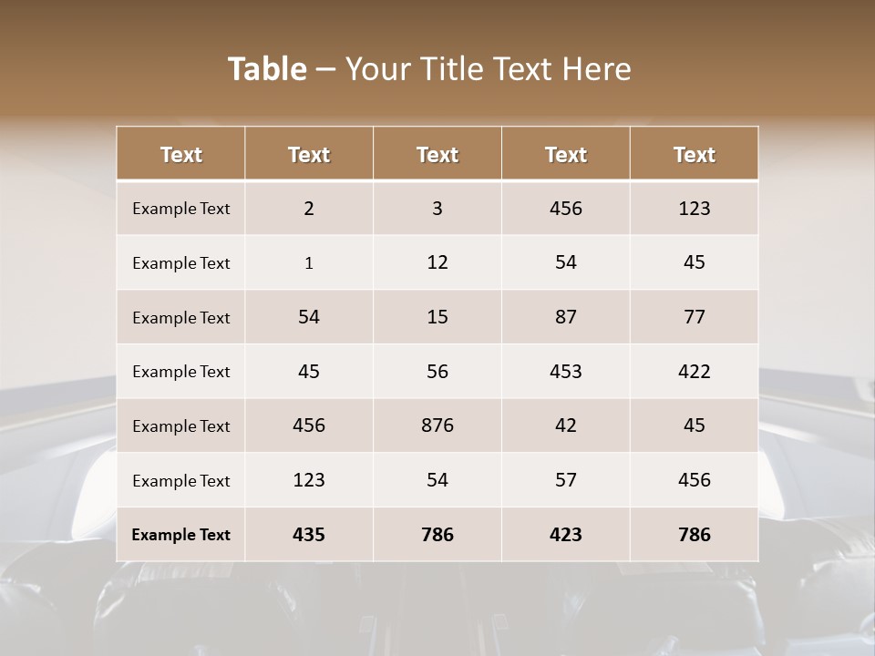 The Inside Of An Airplane With A Lot Of Seats PowerPoint Template