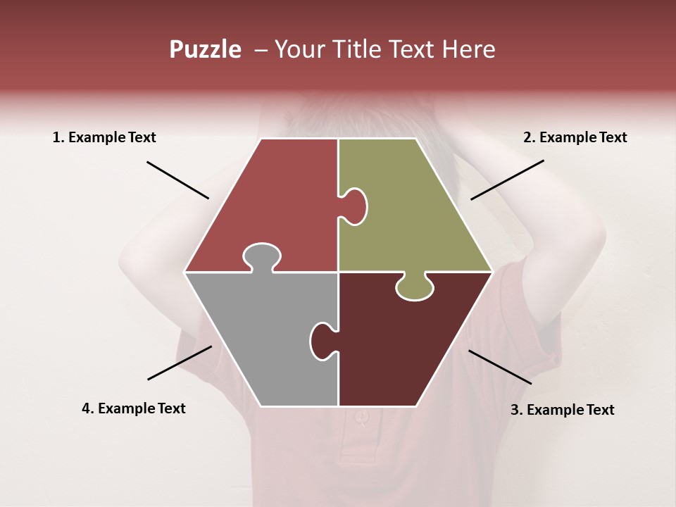 A Young Boy With His Hands On His Head PowerPoint Template