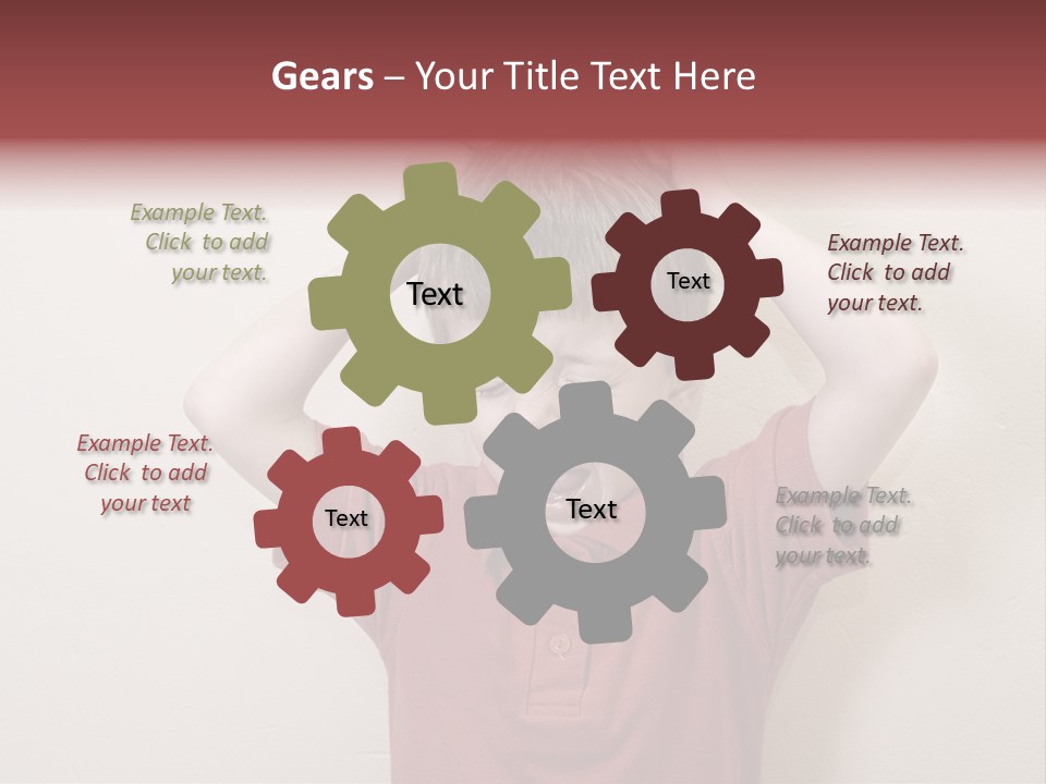 A Young Boy With His Hands On His Head PowerPoint Template