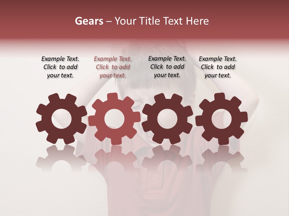 A Young Boy With His Hands On His Head PowerPoint Template