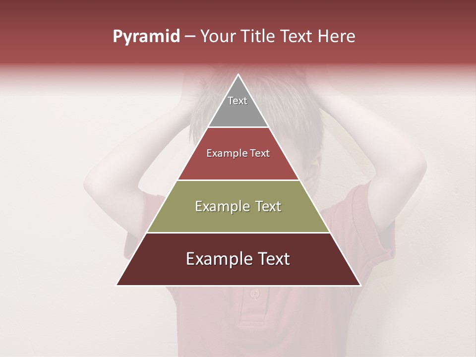 A Young Boy With His Hands On His Head PowerPoint Template