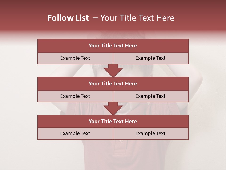 A Young Boy With His Hands On His Head PowerPoint Template