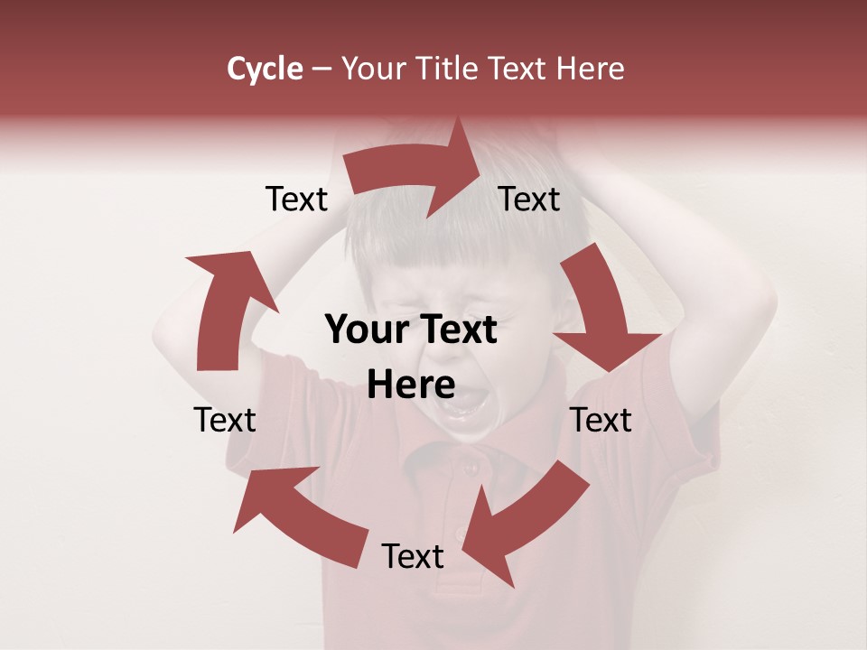 A Young Boy With His Hands On His Head PowerPoint Template