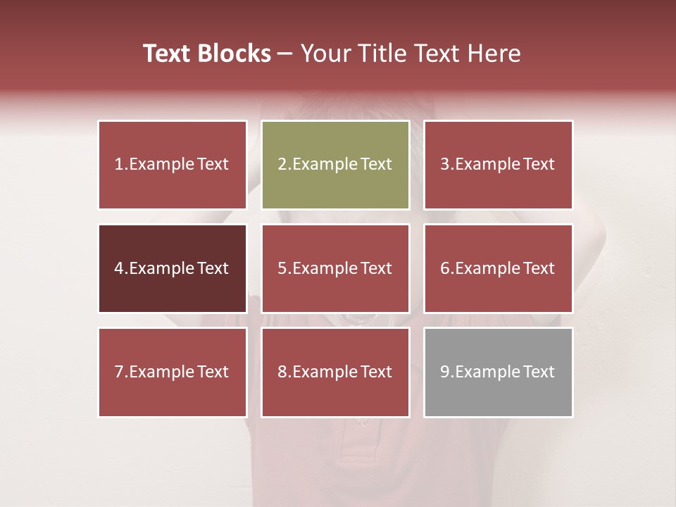 A Young Boy With His Hands On His Head PowerPoint Template