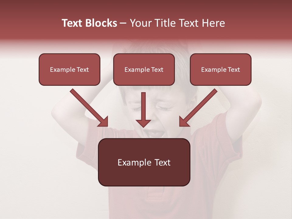 A Young Boy With His Hands On His Head PowerPoint Template